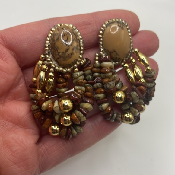 Hand Stitched Earrings - Picture 2 of 7